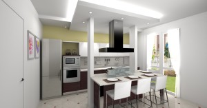 Il render del nostro progetto per rinnovare la cucina